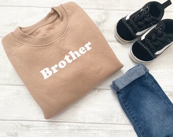 Big Brother Sweatshirt | Big Brother Announcement Jumper | Big Bro Top | Older Sibling Baby Announcement | Pregnancy announcement sweatshirt