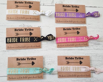 Elastique à cheveux Bride Tribe pour enterrement de vie de jeune fille | Bracelet EVJF | Remplisseur de sac cadeau enterrement de vie de jeune fille | Cadeau pour enterrement de vie de jeune fille