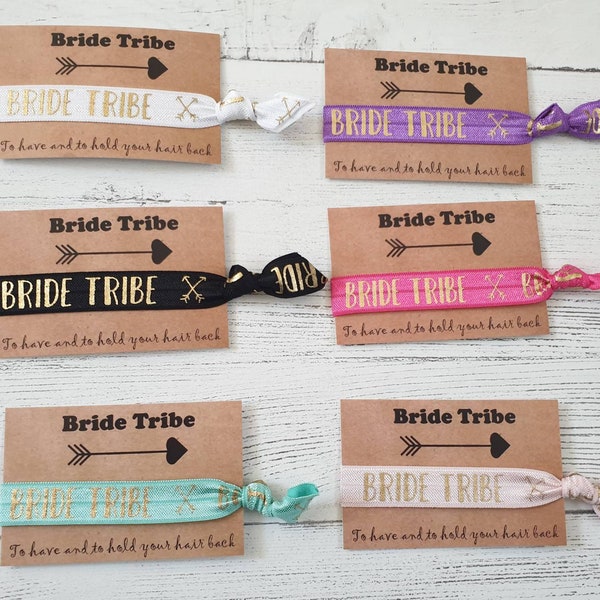 Cravate élastique pour cheveux mariée tribu / bracelet / cadeau de fête entre filles