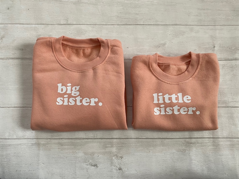 Big sister sweatshirt Pregnancy announcement sweatshirt Sibling sweatshirt Jumper for big sister image 3