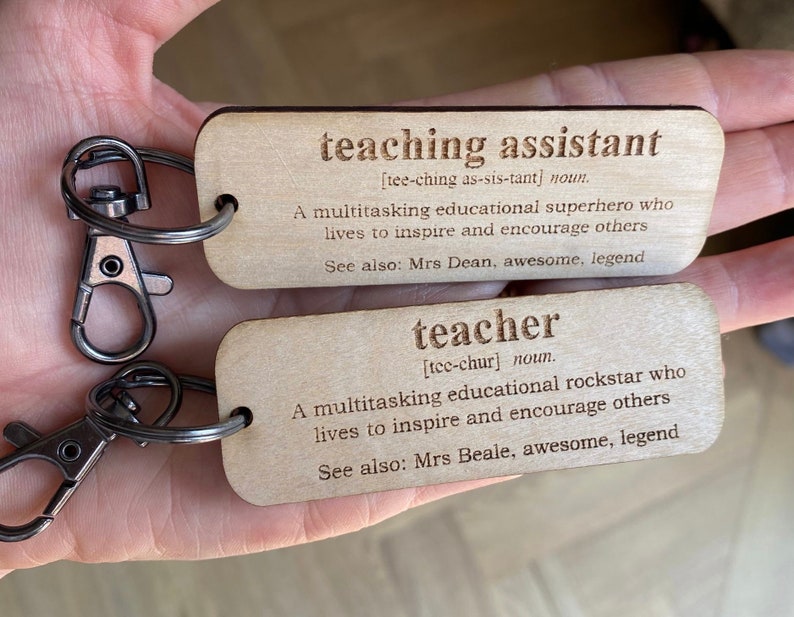 Personalized Teacher Keyring – Laser Engraved Dictionary Definition - Etsy