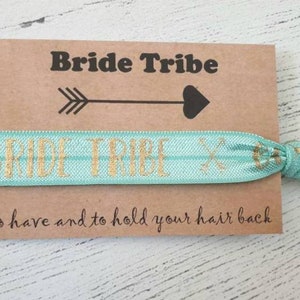 Bride Tribe Elastic Hair Tie / Wrist Band / Hen party Favour image 3