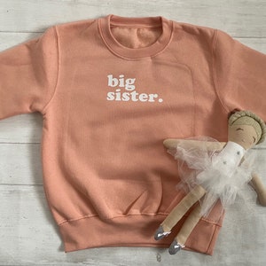Big sister sweatshirt Pregnancy announcement sweatshirt Sibling sweatshirt Jumper for big sister image 2