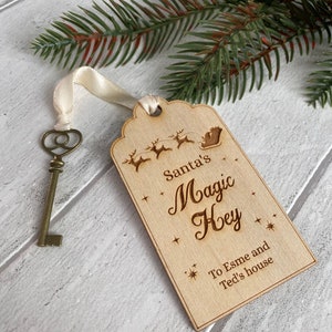 Christmas Door Hanger santa's Magic Key for Our Home Without a