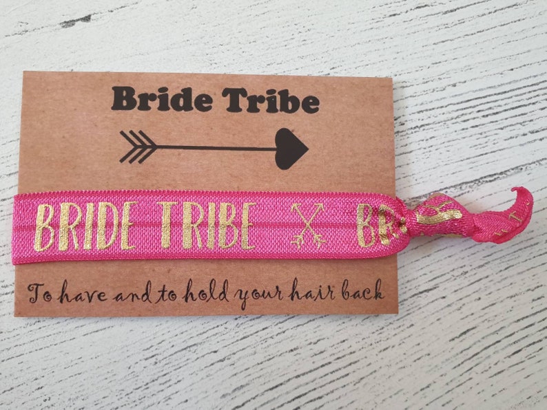 Bride Tribe Elastic Hair Tie / Wrist Band / Hen party Favour image 6