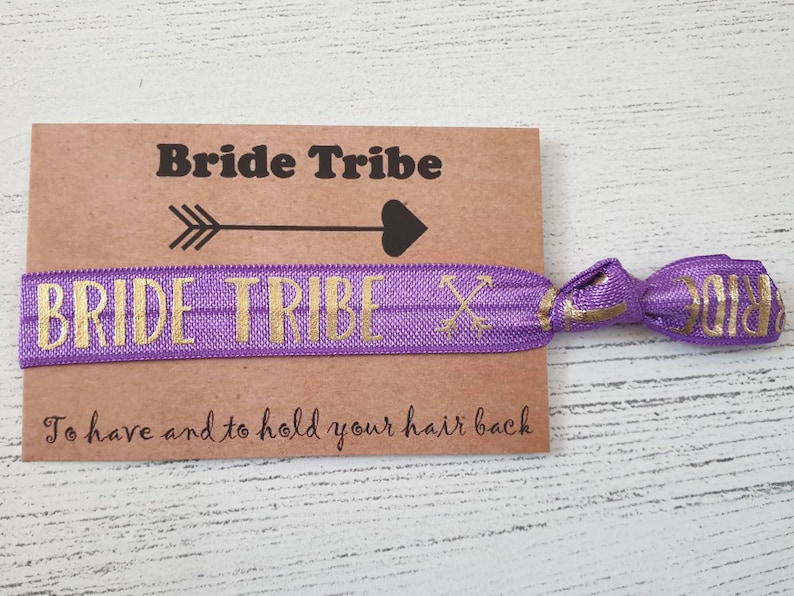 Bride Tribe Elastic Hair Tie / Wrist Band / Hen party Favour image 5