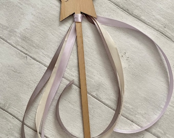 Personalised bridesmaid flower girl wand