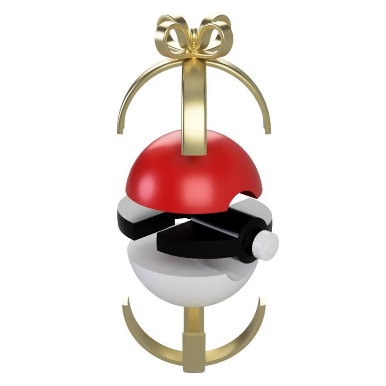 Pokeball ornament to 3d print image 3