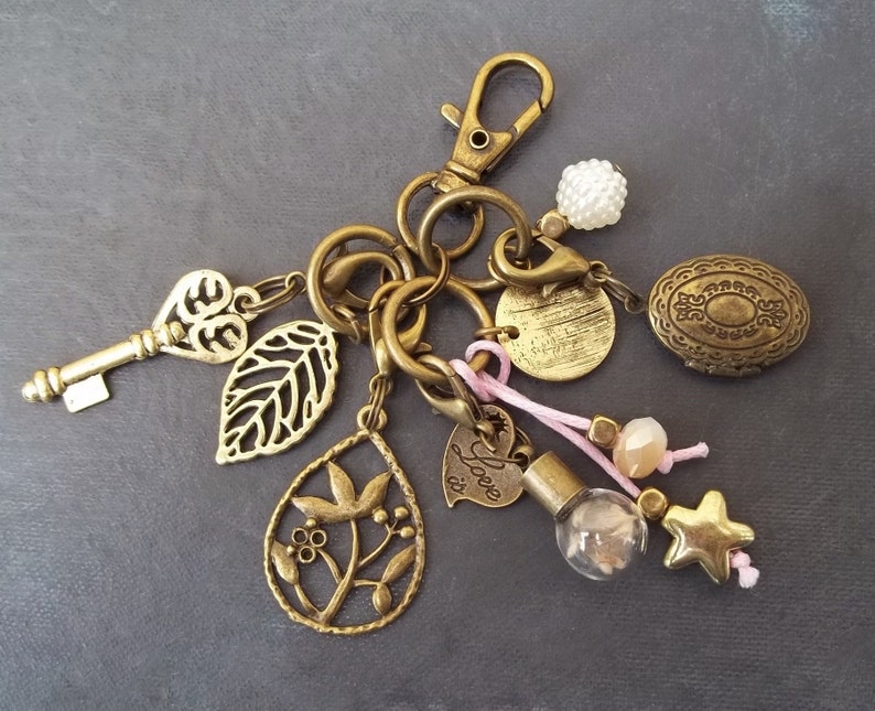 Locket Photo Pendant Medallion Vintage Style Keepsake Memorial Jewelry Remembrance Key Wild Flowers Terrarium Pendant Love Heart Keychain