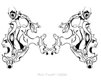 Fragment 51 – Fragments of Form | Printable Adult Coloring Page Digital Download