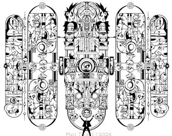 Fragment 29 – Fragments of Form | Printable Adult Coloring Page Digital Download