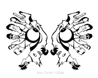 Fragment 65 – Fragments of Form | Printable Adult Coloring Page Digital Download