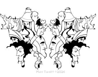 Fragment 69 – Fragments of Form | Printable Adult Coloring Page Digital Download