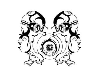 Fragment 55 – Fragments of Form | Printable Adult Coloring Page Digital Download