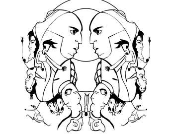 Fragment 17 – Fragments of Form | Printable Adult Coloring Page Digital Download