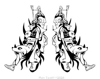 Fragment 47 – Fragments of Form | Printable Adult Coloring Page Digital Download