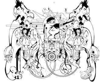 Fragment 23 – Fragments of Form | Printable Adult Coloring Page Digital Download