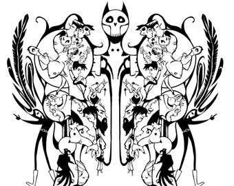Fragment 21 – Fragments of Form | Printable Adult Coloring Page Digital Download