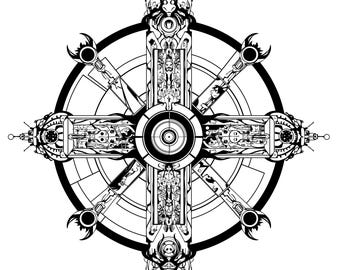 Fragment 27 – Fragments of Form | Printable Adult Coloring Page Digital Download