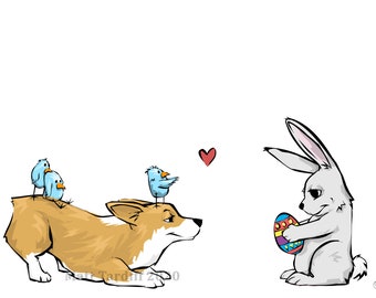 Corgi bunny