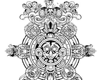 Fragment 45 – Fragments of Form | Printable Adult Coloring Page Digital Download
