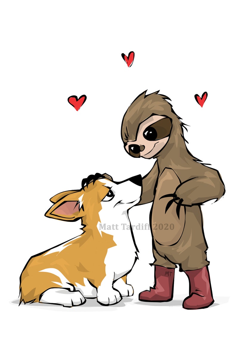 Sloth and Corgi image 1