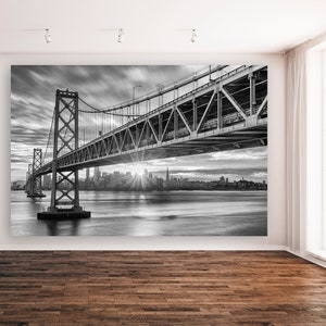Black and White Architecture Photography &quot;Bridge Over The Water&quot; Limited Edition and Digitally Signed