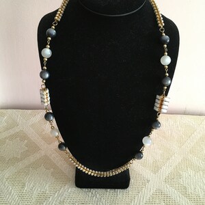 Vintage Milk Glass and Pearly Glass Necklace