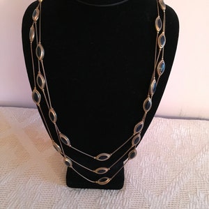 Collana triplo filo d'oro e nero