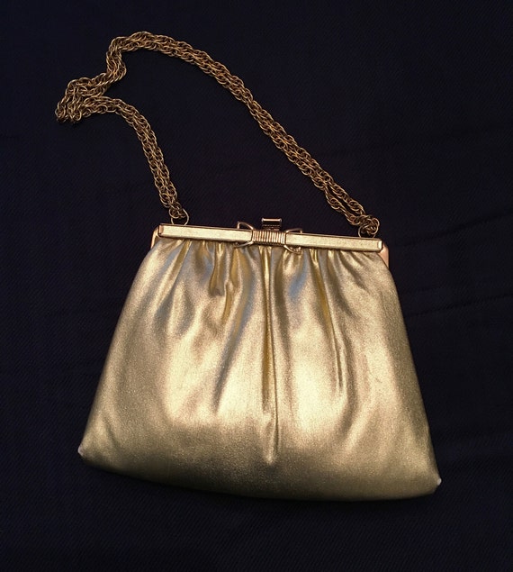 Ande Gold Lame Evening Bag - image 1