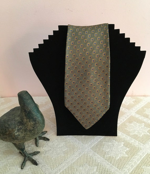Gold, Black and Blue IMM Woven Necktie