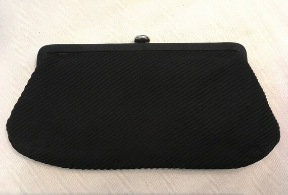 JR (Julius Resnick) Black Pleated Clutch