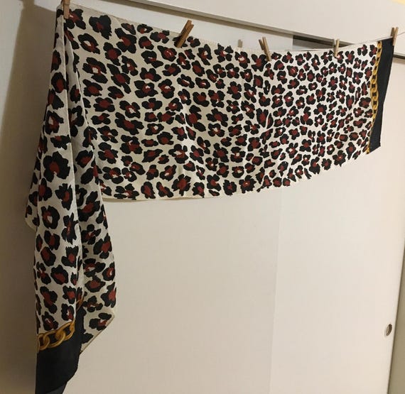 ECHO Leopard and Chain Print Scarf - image 2