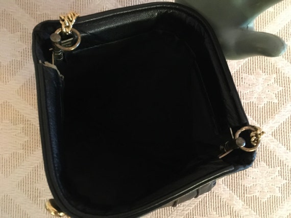 Ande Black Leather Bag with Piping - image 6