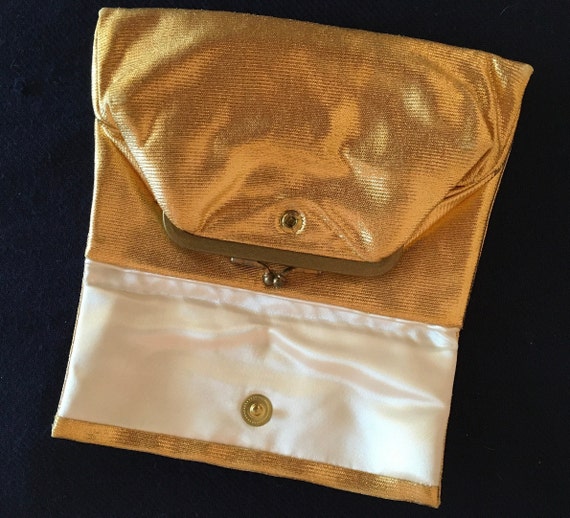 Small Gold Lame Purse - image 5