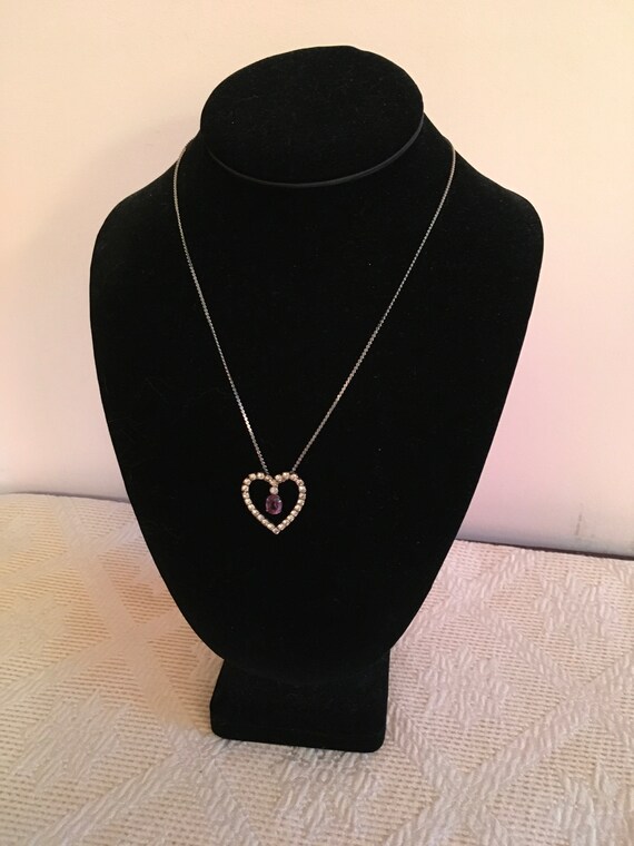 Rhinestone Heart Pendant - Etsy