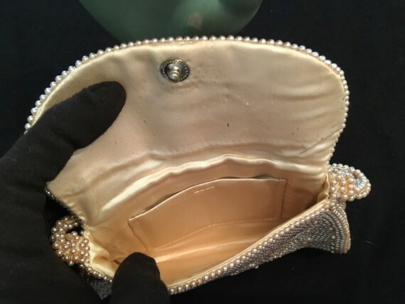 Vintage Faux Pearl Evening Bag - image 8