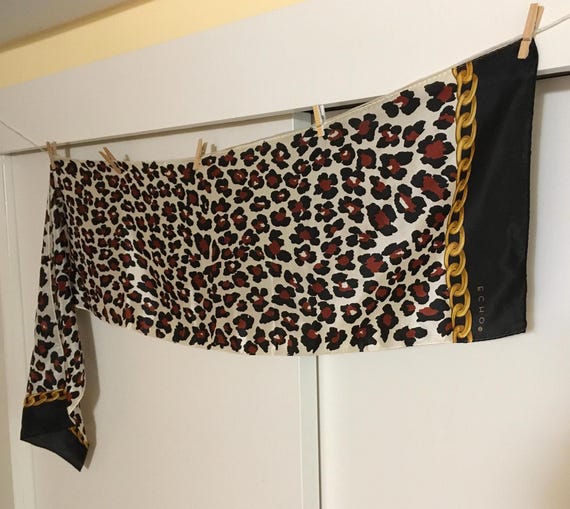 ECHO Leopard and Chain Print Scarf - image 3