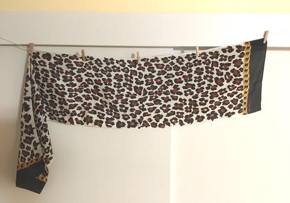 ECHO Leopard and Chain Print Scarf - image 1