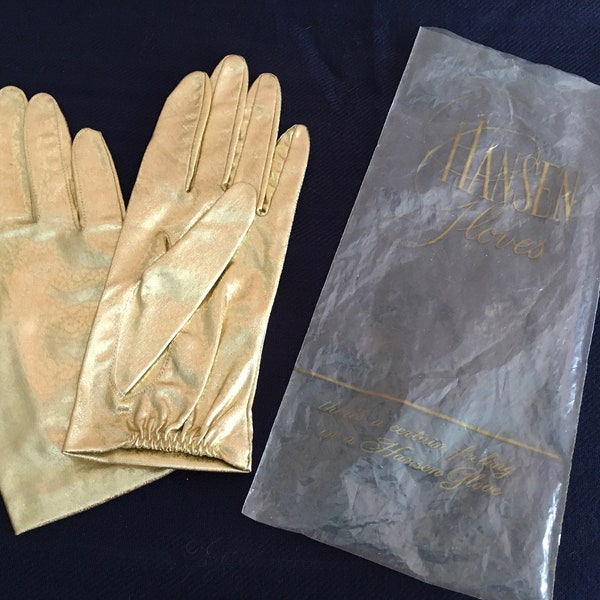 New Price! Vintage Hansen Gold Gloves