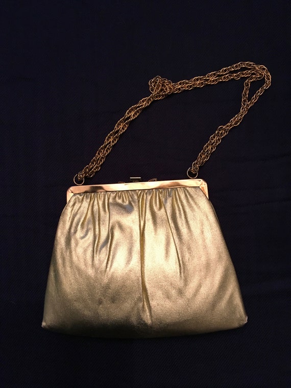 Ande Gold Lame Evening Bag - image 2