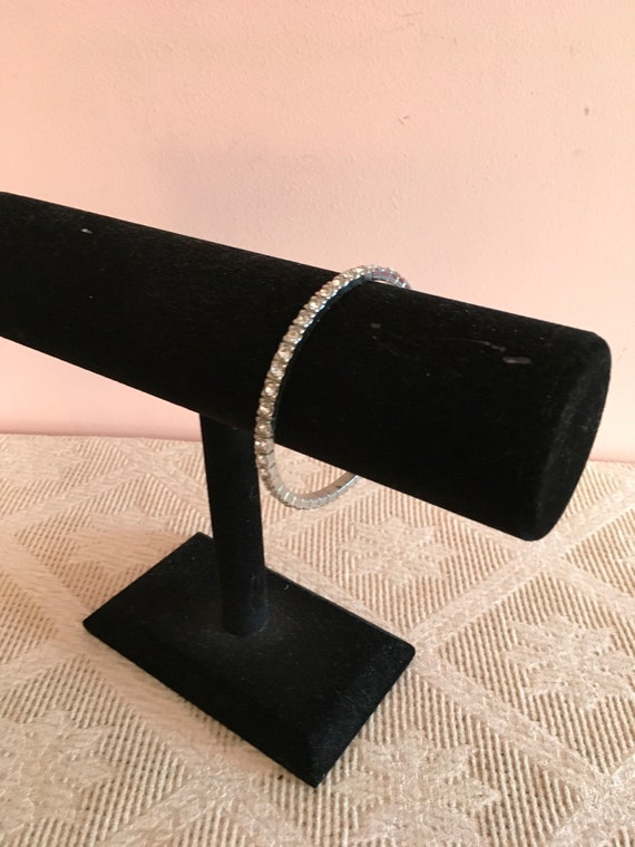 Rhinestone Bangle Bracelet - image 5