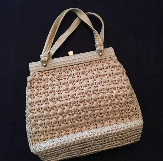 Alexander's Beige Crochet Bag - image 2