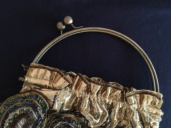 Gold Beaded Peacock Bag - image 4