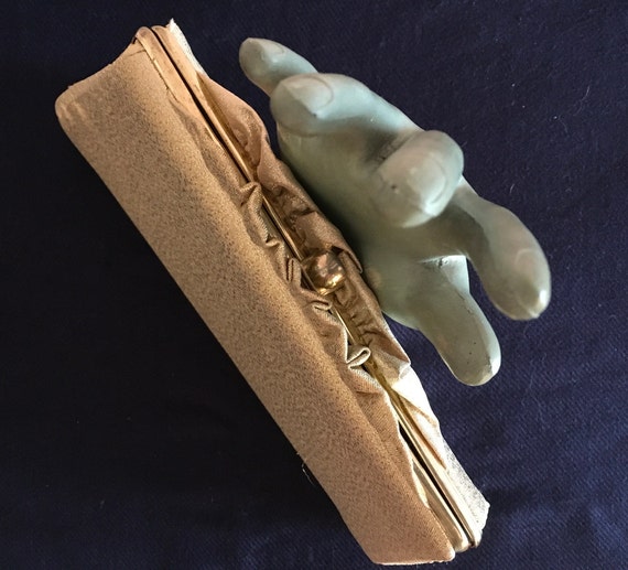 Gold Lame Ruffled Clutch - image 3