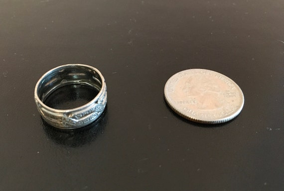 Sterling Silver Ring with Chain Pattern - image 4