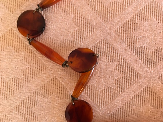 Faux Tortoise Shell Link Belt - image 3