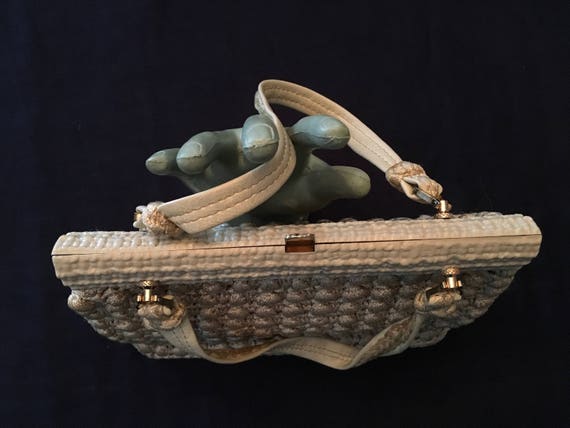 Alexander's Beige Crochet Bag - image 3