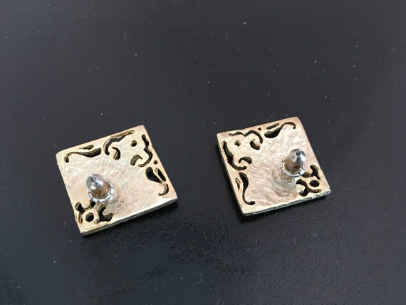 New Price! Open Work Enamel Earrings - image 3