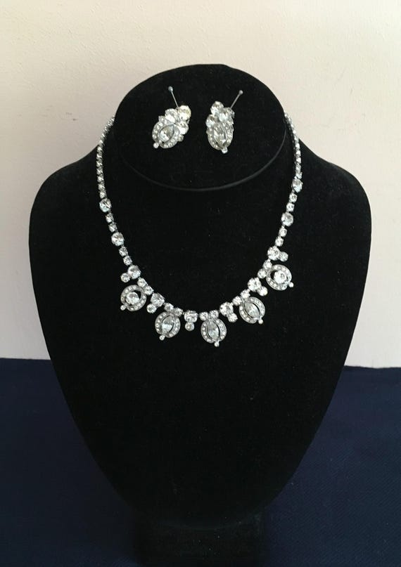 Rhinestone Demi Parure